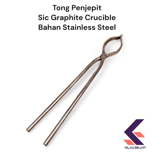 Tong Penjepit Silicon Carbide Graphite Crucible Bahan Stainless Steel
