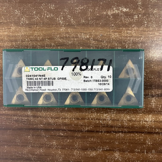 TOOLFLO TNMC 43 NT 4P STUB GP50E per piece