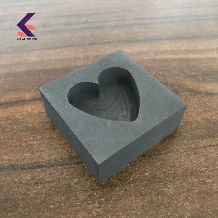 Cetakan Ingot Graphite Model Hati /Love  Shape Ingot Graphite Crucible