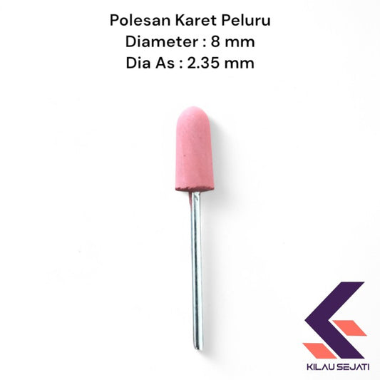 Polesan Karet Tumpul 8 mm / Silicone  Polishing Cone 8 mm
