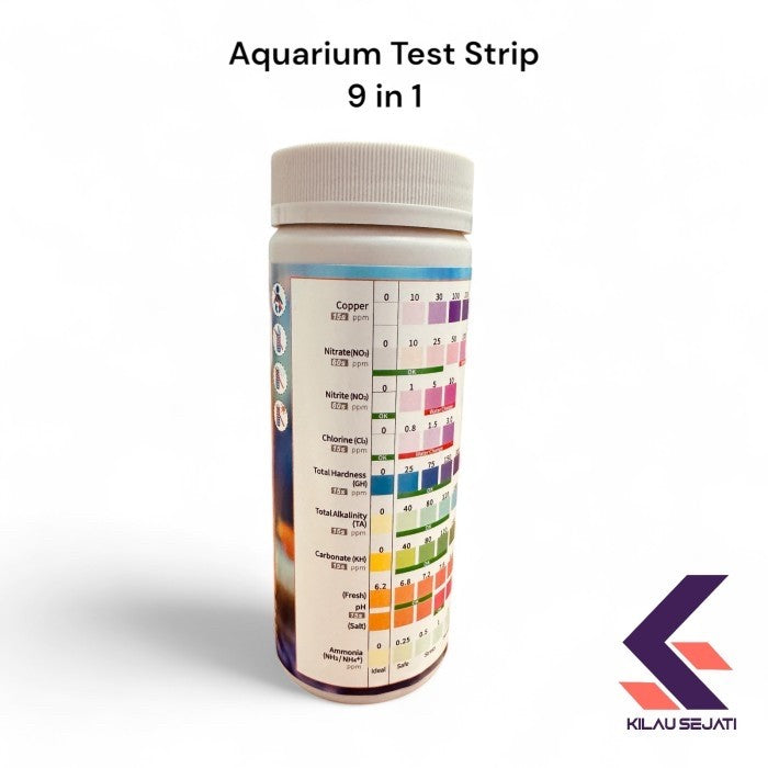 Aquarium Test Strip 9 in 1 including Ammonia