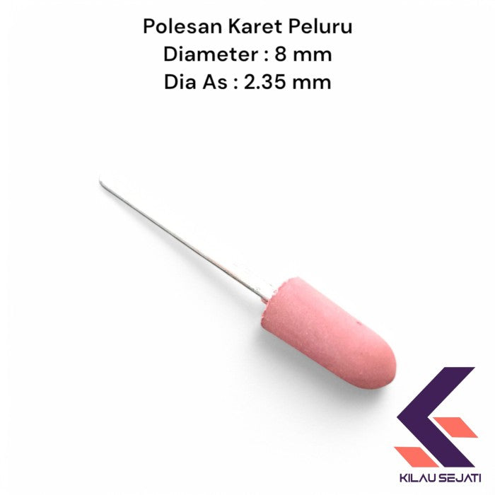 Polesan Karet Tumpul 8 mm / Silicone  Polishing Cone 8 mm