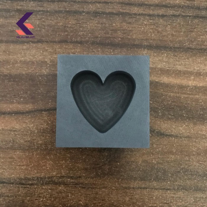 Cetakan Ingot Graphite Model Hati /Love  Shape Ingot Graphite Crucible