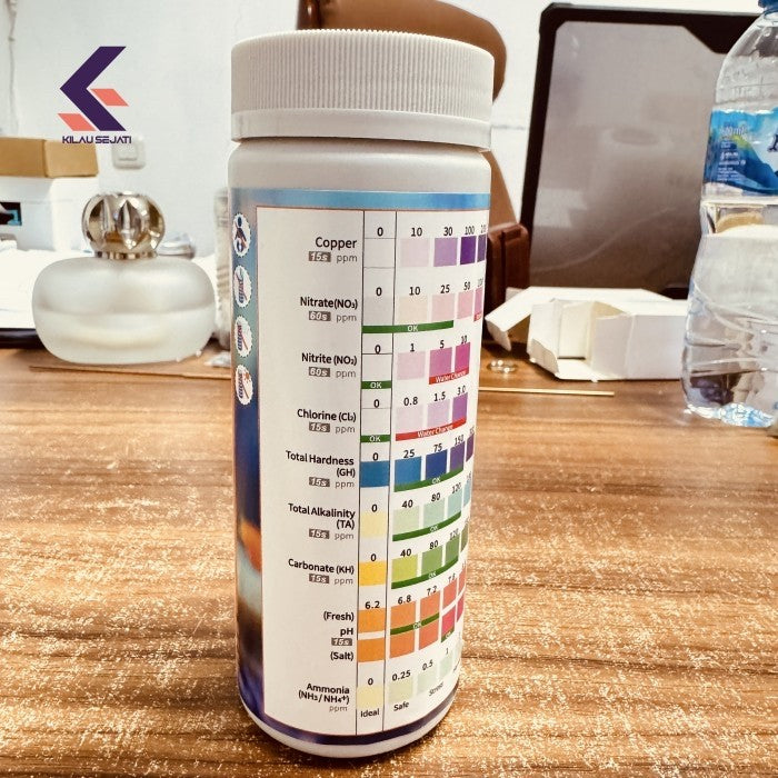 Aquarium Test Strip 9 in 1 including Ammonia