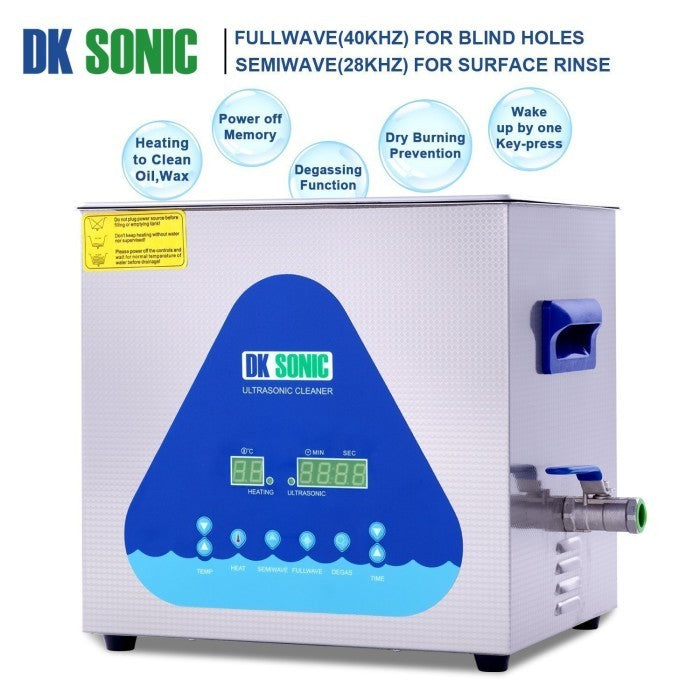 DK SONIC mesin pembersih ultrasonik dual getaran dengan pemanas 10 Lt