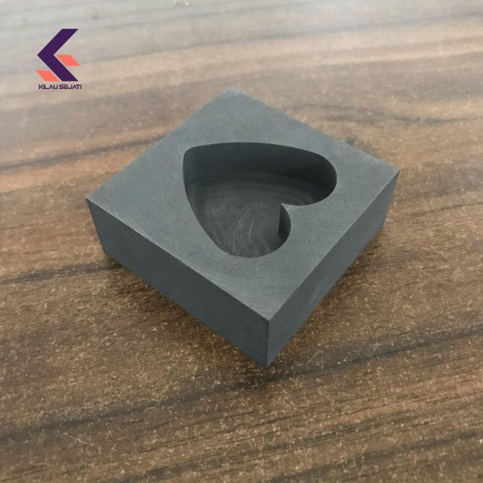 Cetakan Ingot Graphite Model Hati /Love  Shape Ingot Graphite Crucible