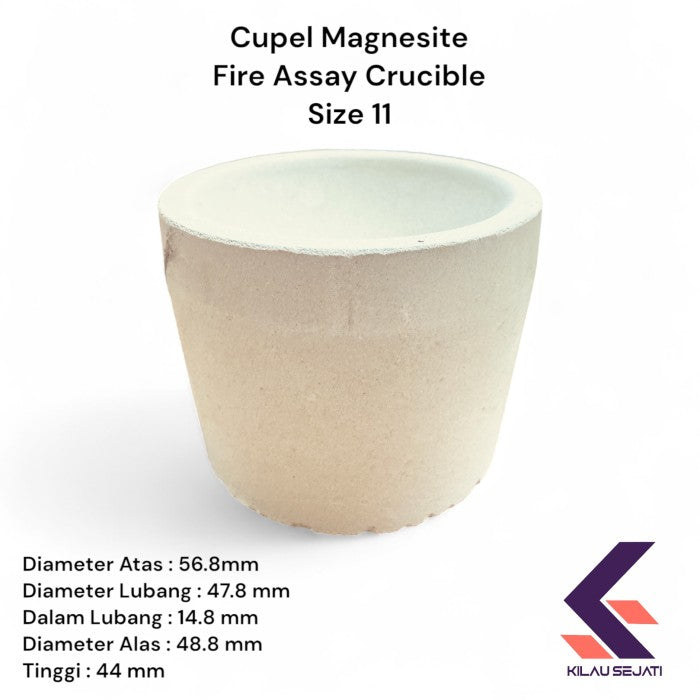 Cupel Magnesite Fire Assay Crucible size 11