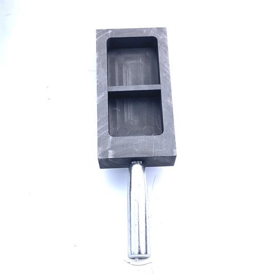 Cetakan Ingot grafit high purity dengan handle kapasitas 2 kg emas