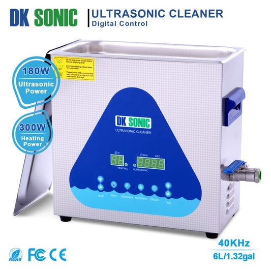 DK SONIC dual frequency digital ultrasonic cleaner with heater 6.5 Lt