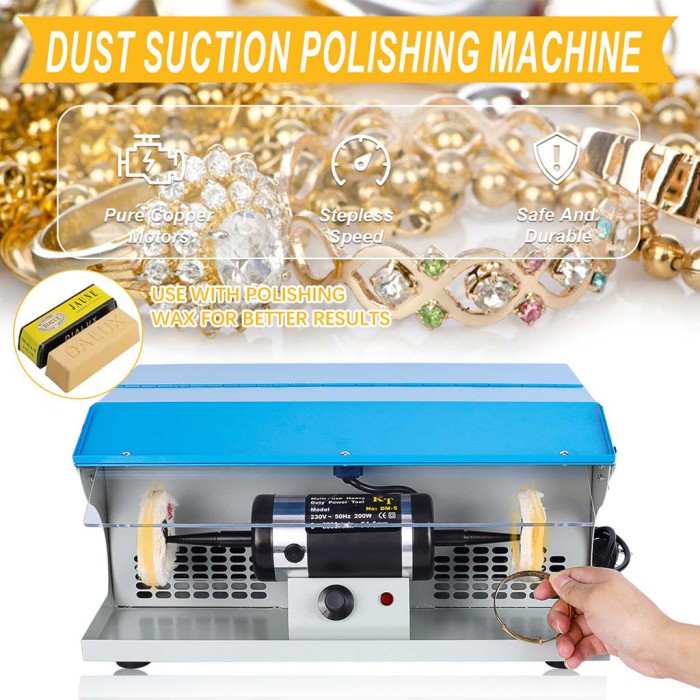 Mesin Poles Perhiasan Dual Spindle Max 8000 Rpm